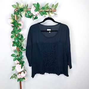 3/$30 Anthropologie Tayrona Lace Inset Blouse